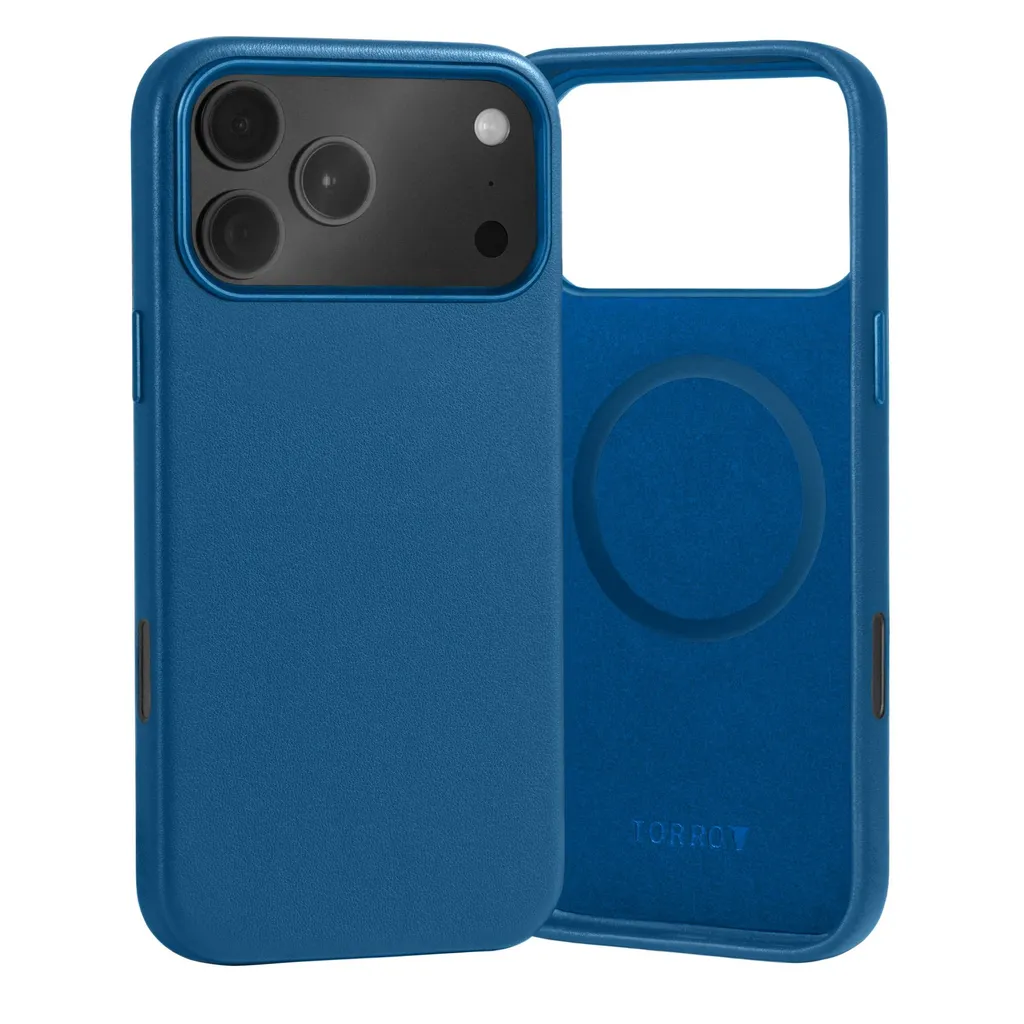 Custodia protettiva in pelle per iPhone 17 Pro di TORRO (compatibile con MagSafe) - Blu cobalto