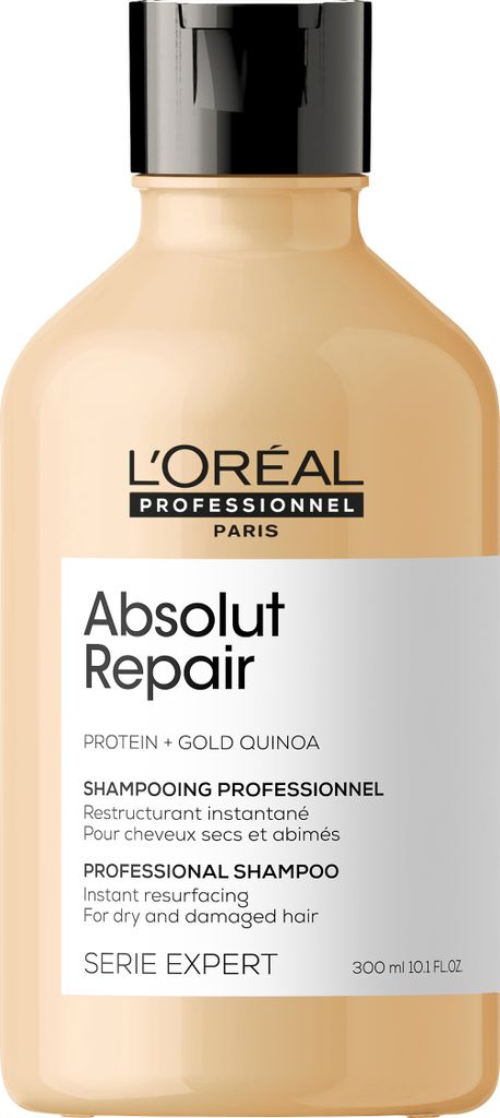 L ́Oréal Professionnel Série Expert Absolut Repair Gold Quinoa + Protein Shampoo Pflegeshampoo für stark geschädigtes Haar 300 ml