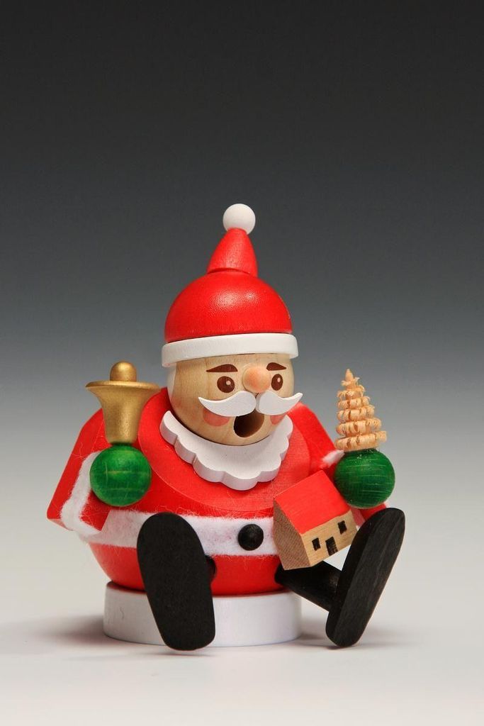 mini sitzend - Weihnachtsmann (9cm) Räuchermann von Richard Glässer
