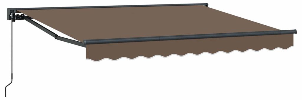 vidaXL Einziehbare Markise Taupe 4,5 × 3 m Polyester und Aluminium