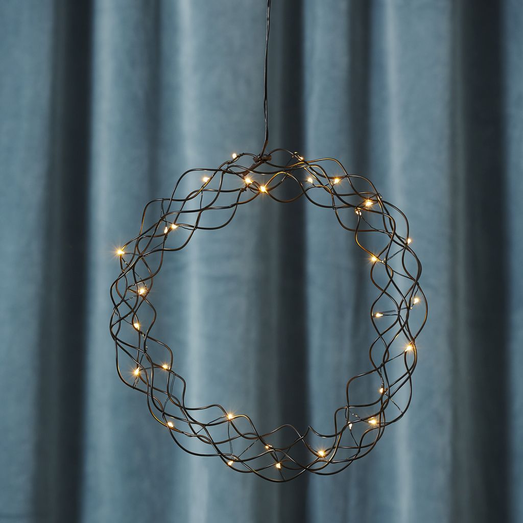 Couronne décorative LED 'Curly', env.30 cm Image du produit 