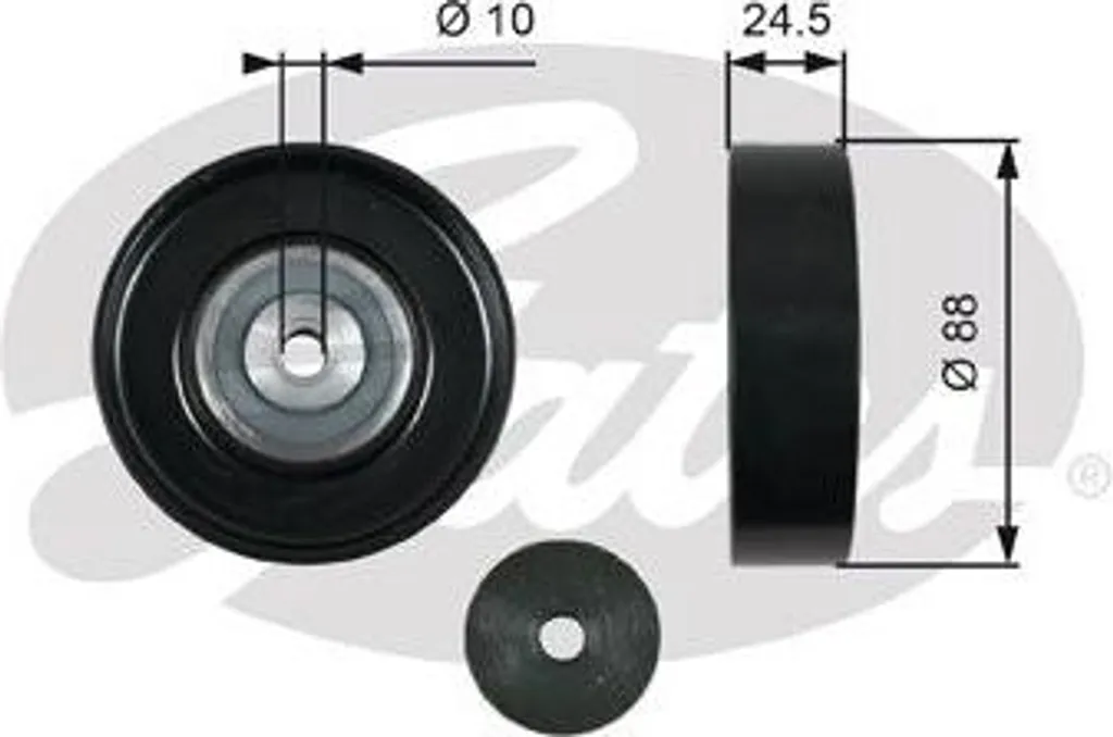 Poulie de renvoi GATES T36381 crantée haute résistance - Standard OE