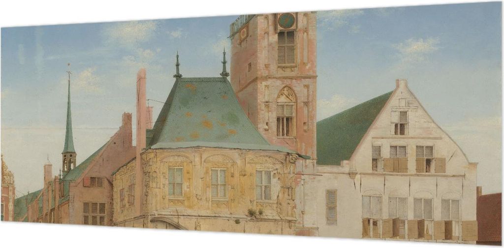 Wandtapete - Dekorative Tapete für Wohnzimmer- Tapetenfolie für Wanddekoration - 208x146 cm - Historisches Rathaus