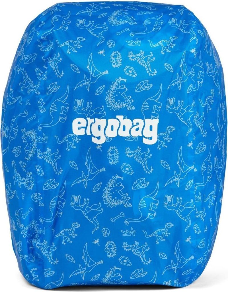 Ergobag Regencape MINI, Dinos Blau, NUR für Kinderrucksack