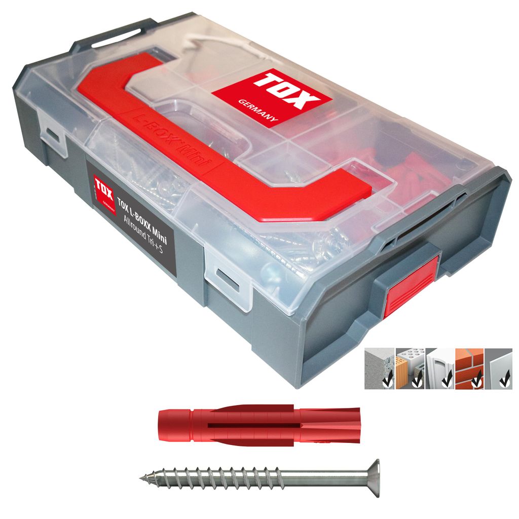 TOX Dübel L-Boxx Mini Allround TRI + S (280 Stk.), Produktbild 