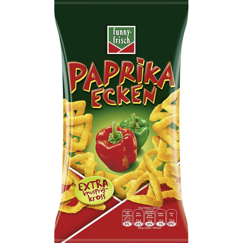 Funny Fresh Paprika Corners Snack croccante e piccante 75g Immagine del prodotto 