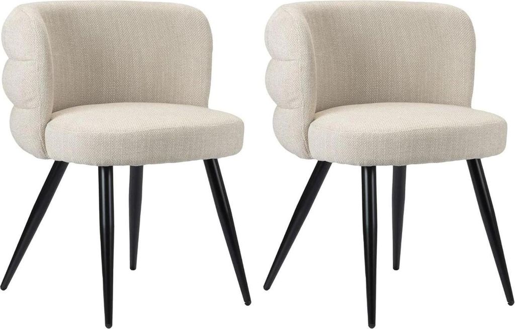 2er-Set Esszimmerstühle Cloud - Beige