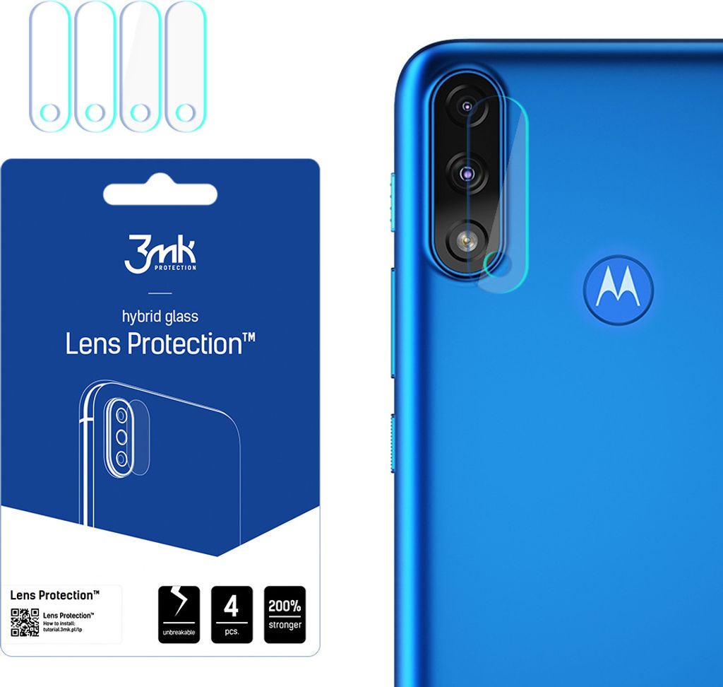 3mk Hybridglas Lens Protection für Motorola Moto E7i Power Kamera Objektiv Kameralinse 0,16mm 6H (4 Stück)