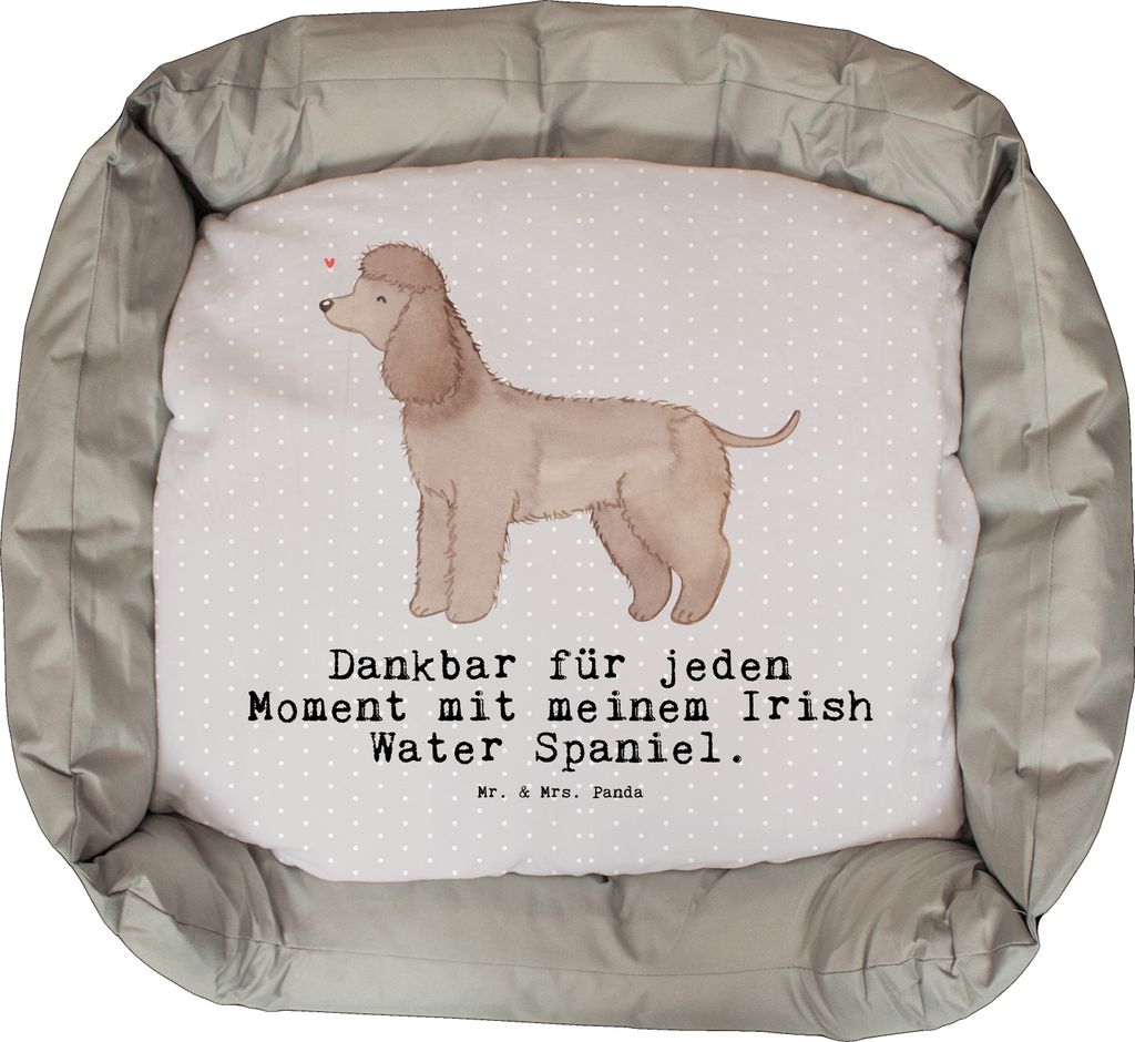 Mr. & Mrs. Panda Hundekorb Irish Water Spaniel Moment - Grau Pastell - Geschenk, Hund, Tierliebhaber, Muttertag, Vatertag, Valentinstag, Ostern, Ja...