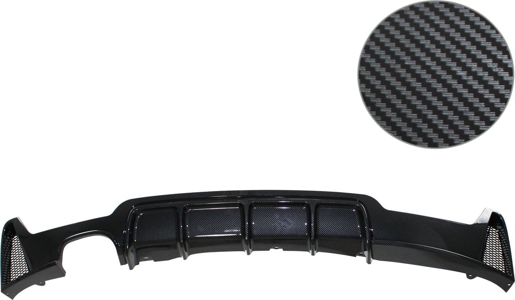 Heckdiffusor Diffusor Stoßstange Hinten Sport Look Doppelrohr Links Carbon