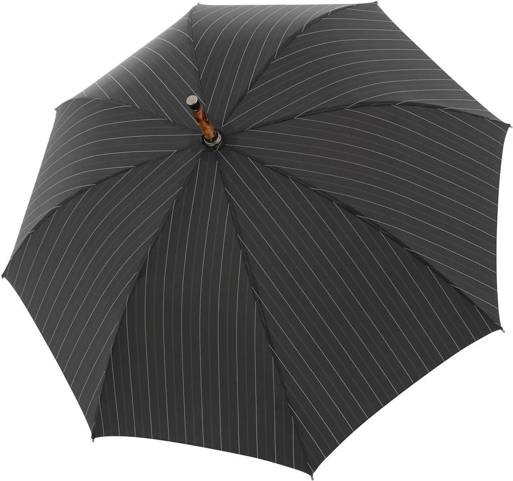 Parapluie de Ville Robuste Doppler Manufaktur Noir Orion Stripe et Bois