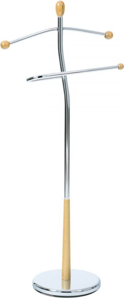 Stille Diener, Höhe 118 cm, Massiv -Gummi, braunes Einflocken, Metallchrom, Nase. 5 kg - 82646 BR Aktion