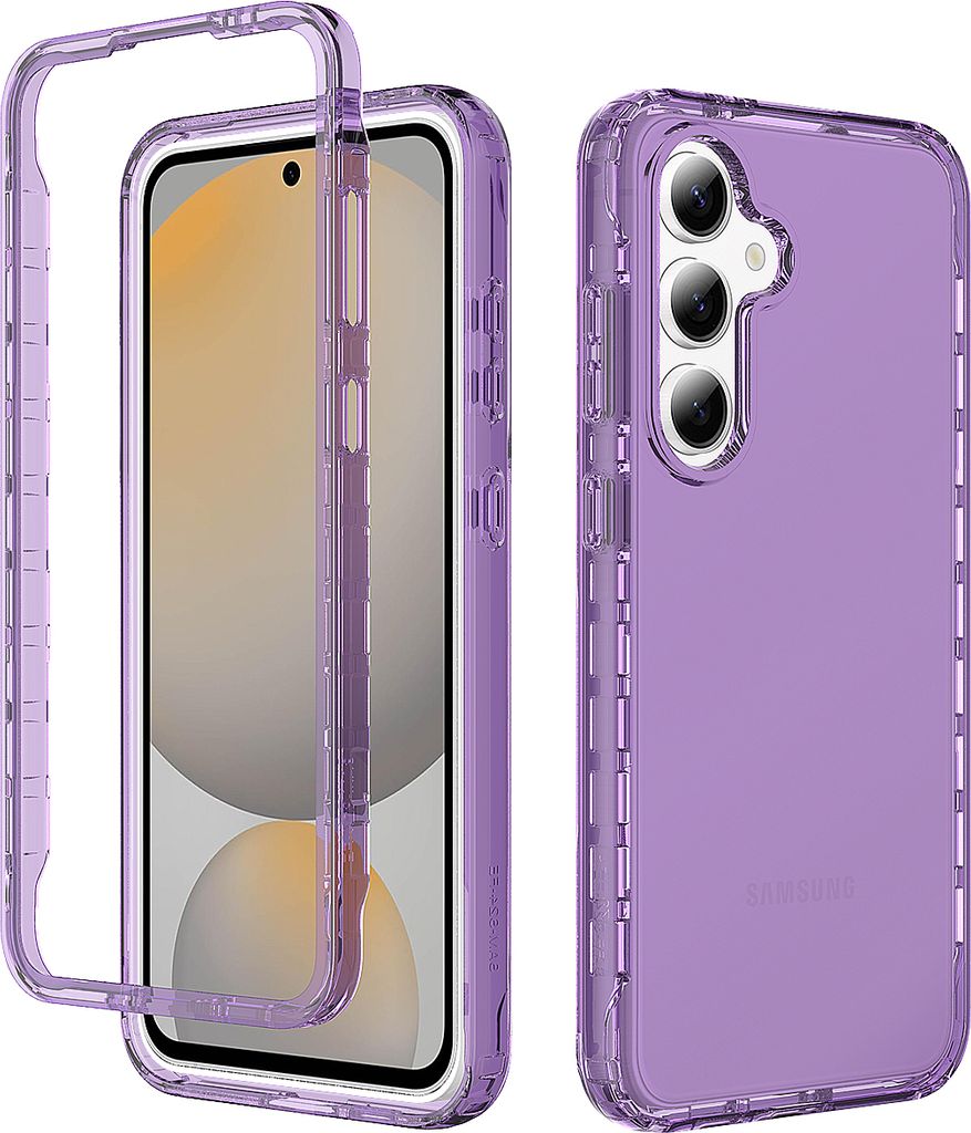 Galaxy A16 Hülle, Hybrid Transparente Rückseite TPU Bumper Stoßfest Schutzhülle für Samsung Galaxy A16 5G/4G Violett