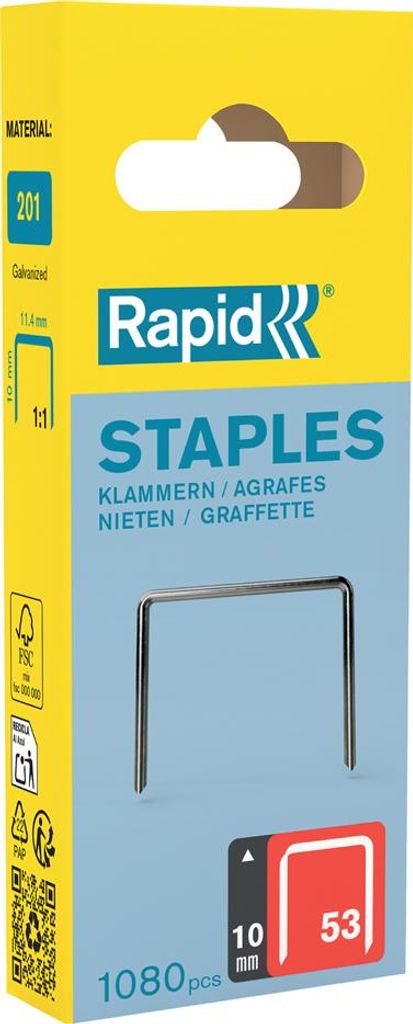 Rapid Tools 40109504 Rapid Feindrahtklammern Typ 53, 10 mm, Immagine del prodotto 
