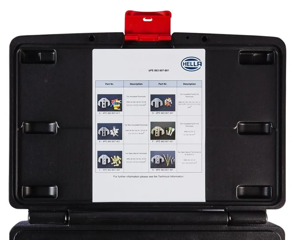 Kit sertissage HELLA Basic noir pour câblage automobile et circuit DIY - 8