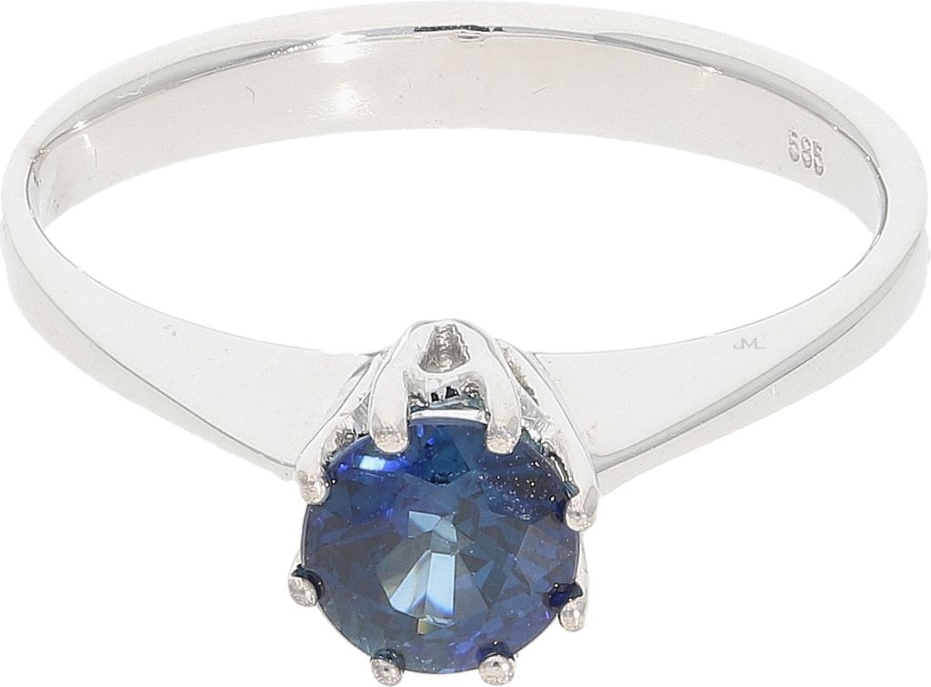 JuwelmaLux Ring 585/000 (14 Karat) Weißgold mit Saphir JL30-07-0745 51