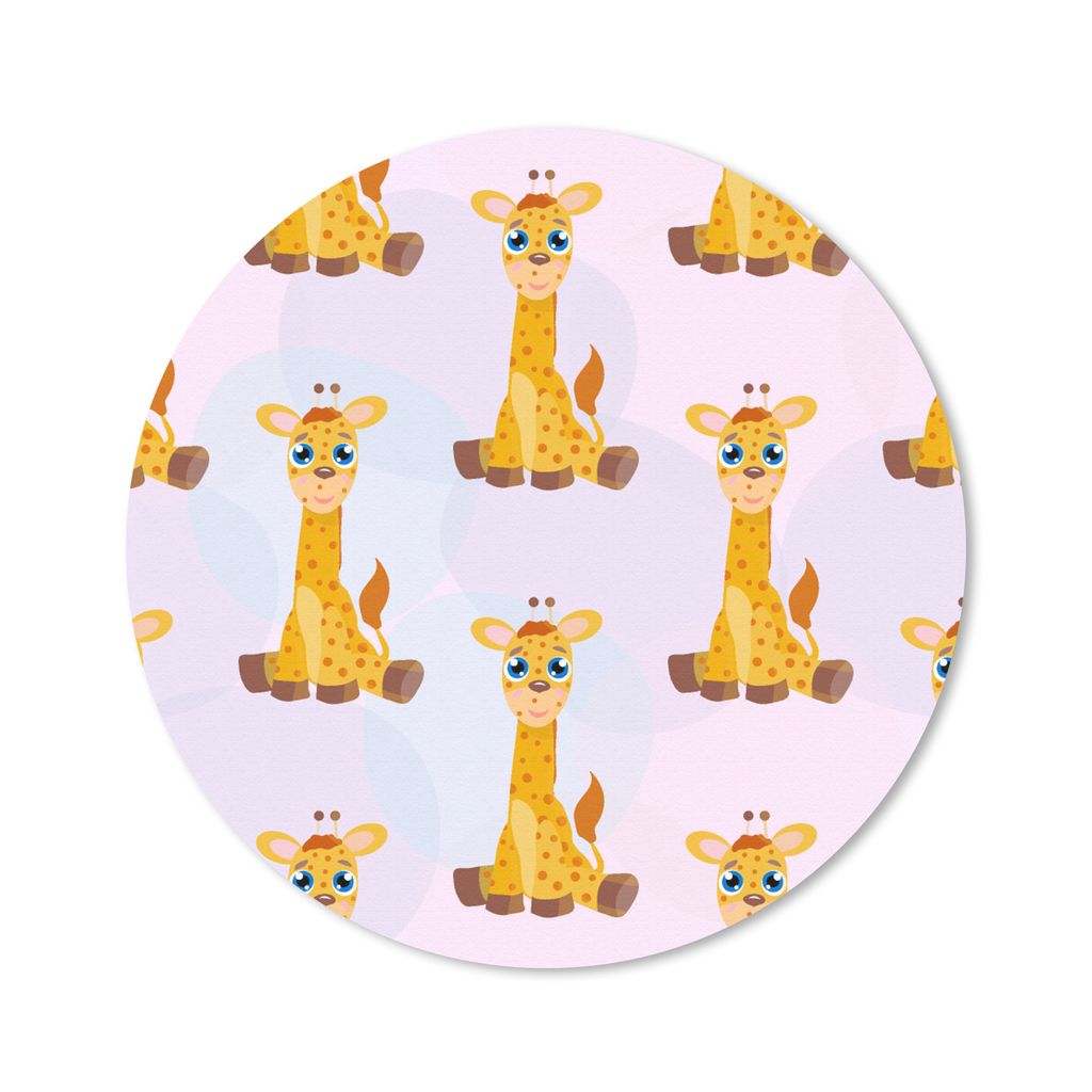 MuchoWow Mauspad Mousepad Giraffe - Muster - Kinder 40x40 cm - Mousepads - Maus Mat - Pad - Mausunterlage - Schreibtisch Accessoires
