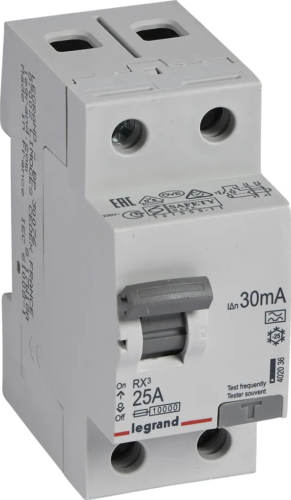 Legrand 402036 Disjoncteur Différentiel 2 poles 25A 30mA Type AC - 2