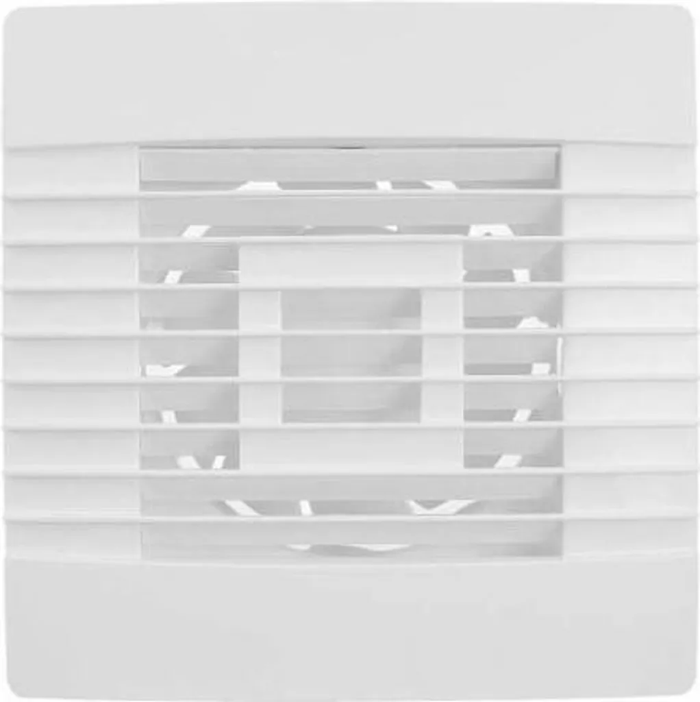 Aérateur mural blanc de 120 mm et volet de fermeture mécanique