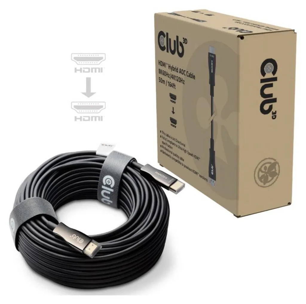 Câble HDMI 8K 50m Anti-Interférences - Solution Longue Distance AOC