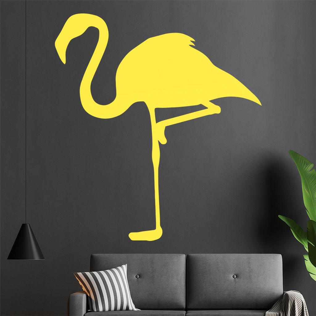KIWISTAR Flamingo - Rosa Pink Vogel Feder Wandtattoo in 6 Größen - Wandaufkleber Wall Sticker - Dekoration, Küche, Wohnzimmer, Schlafzimmer, Bad...