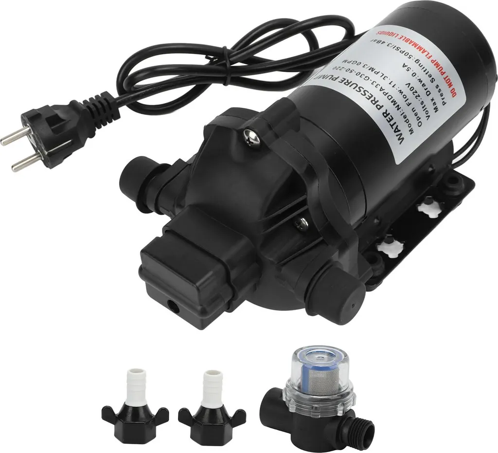 Pompe membrane 50 PSI haute pression 11,3 LPM avec pressostat intégré