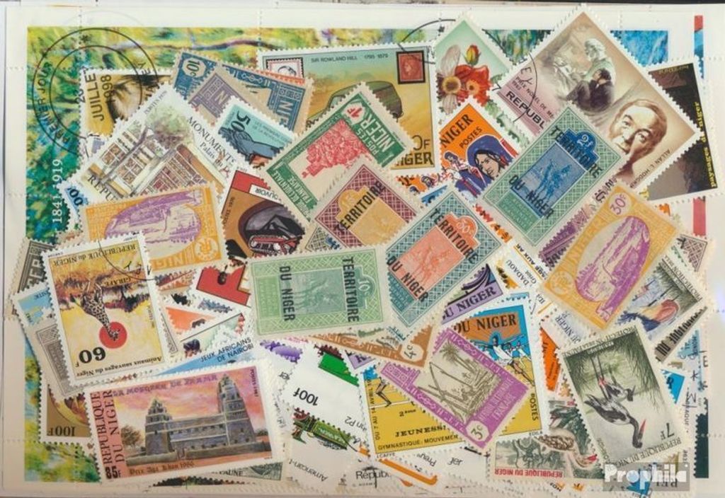 Briefmarken Niger 300 verschiedene Marken