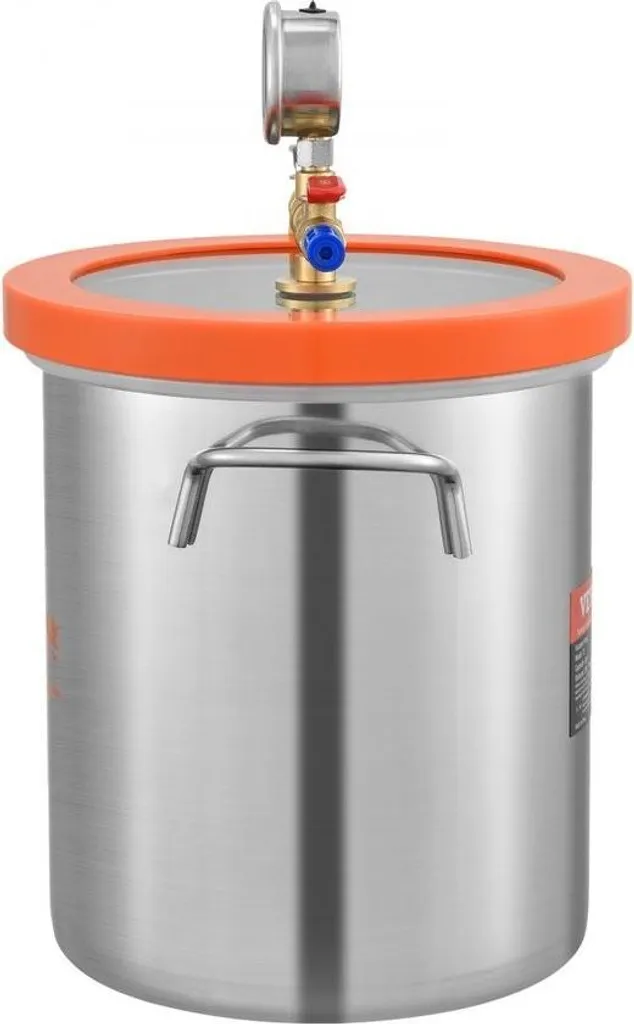 Éliminez les bulles d'air : chambre à vide 19L inox et pompe incluse