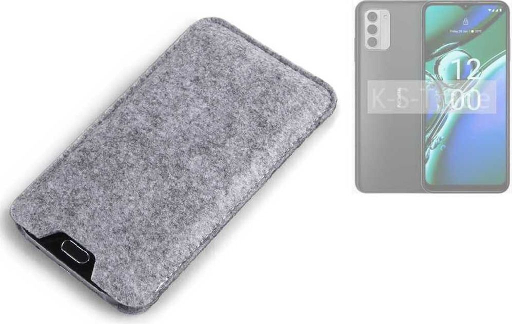 K-S-Trade Filz Handyhülle kompatibel mit Nokia G42 Schutzhülle Filztasche Filz Tasche Case Sleeve Handy Hülle Filzhülle grau
