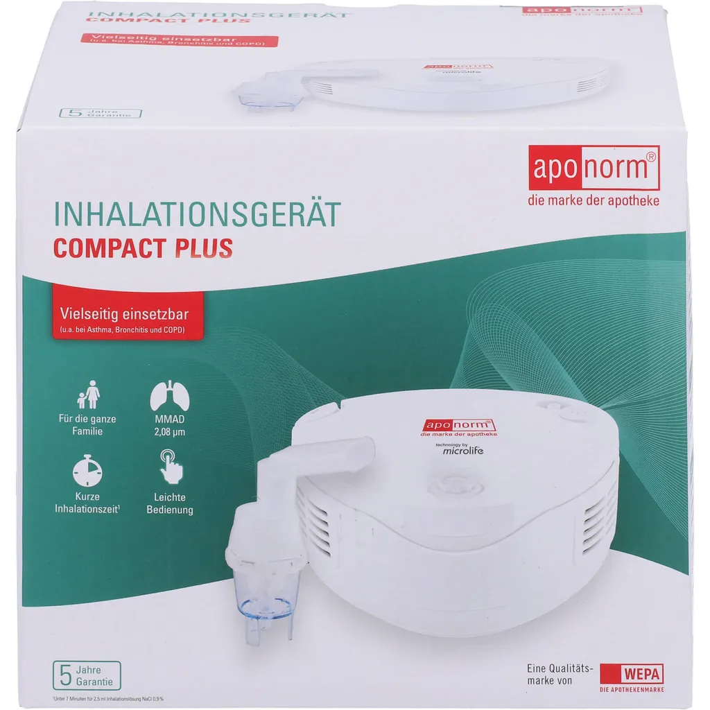 Appareil d'Inhalation Aponorm Compact Plus avec Kit de Nébulisation 1 St
