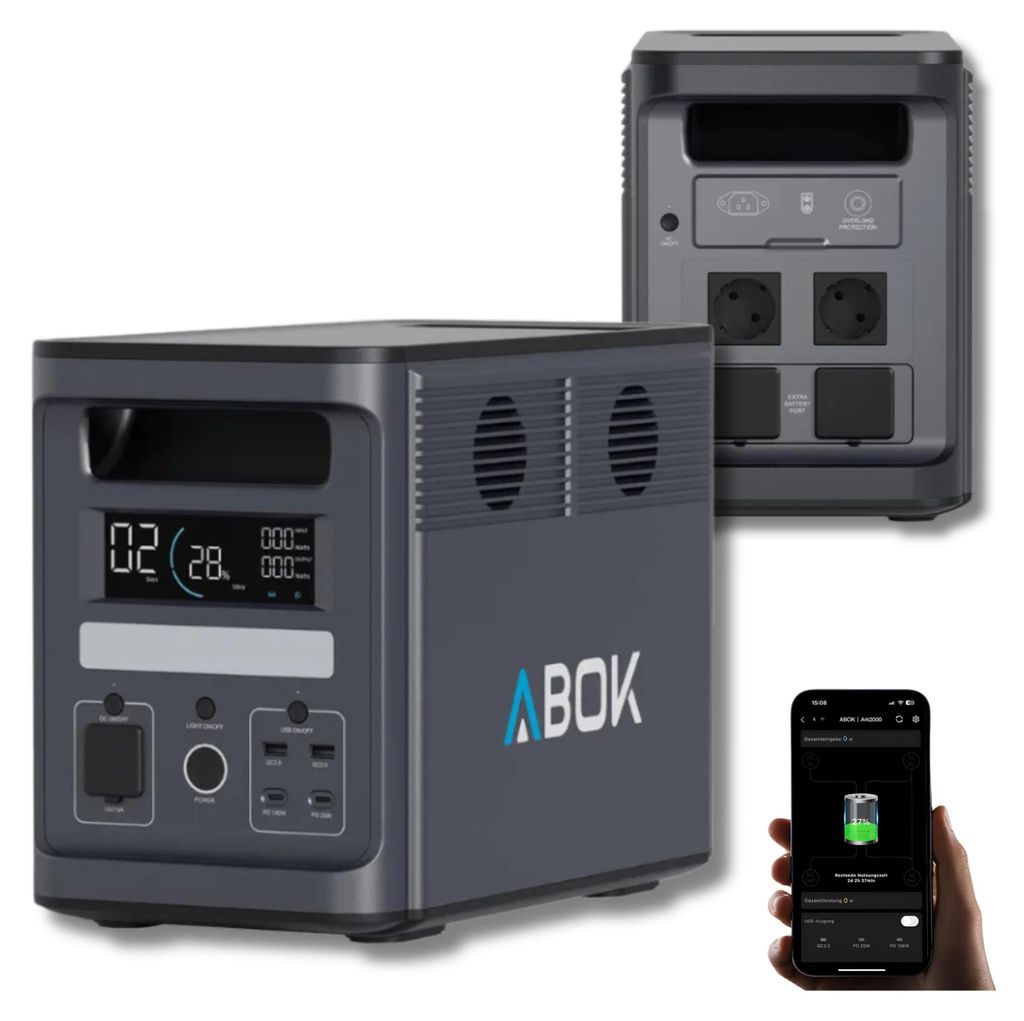 Tragbare Powerstation Powerbank UPS LiFePO4 2000W 1536Wh Produktbild 