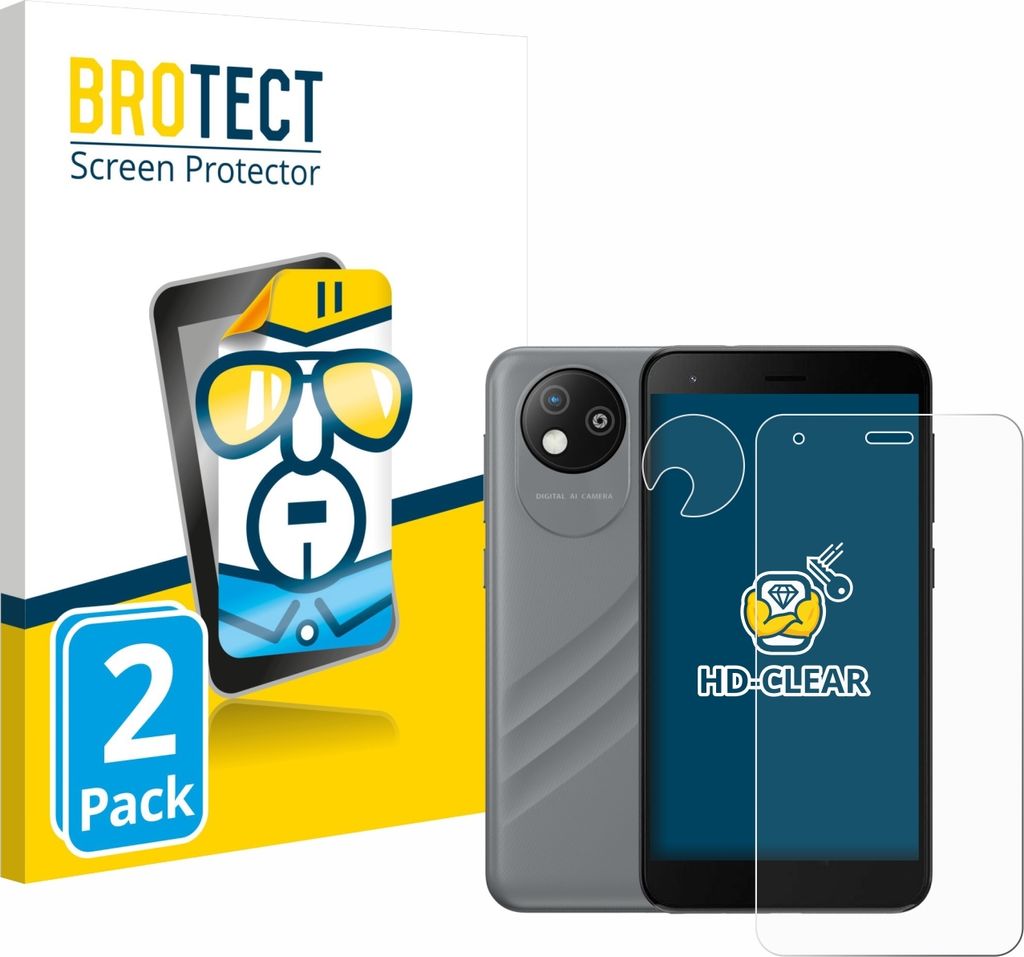 2x Für ZTE Blade A35 lite (Display+Kamera) Schutzfolie BROTECT Displayschutz Display Schutz Folie Klar Transparent