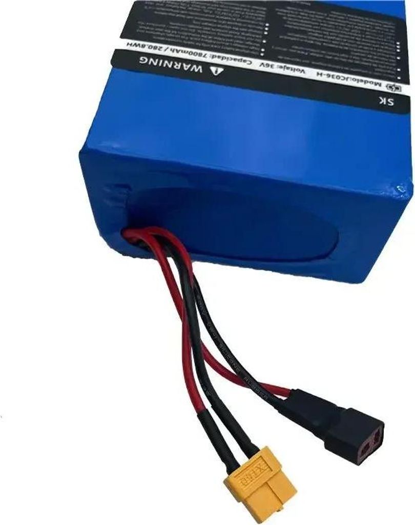 Lithium-Ionen Akkupack - 48V 13S4P - 60Ah Kapazität - Mit BMS - XT60-T Stecker - Für E-Scooter - Braun