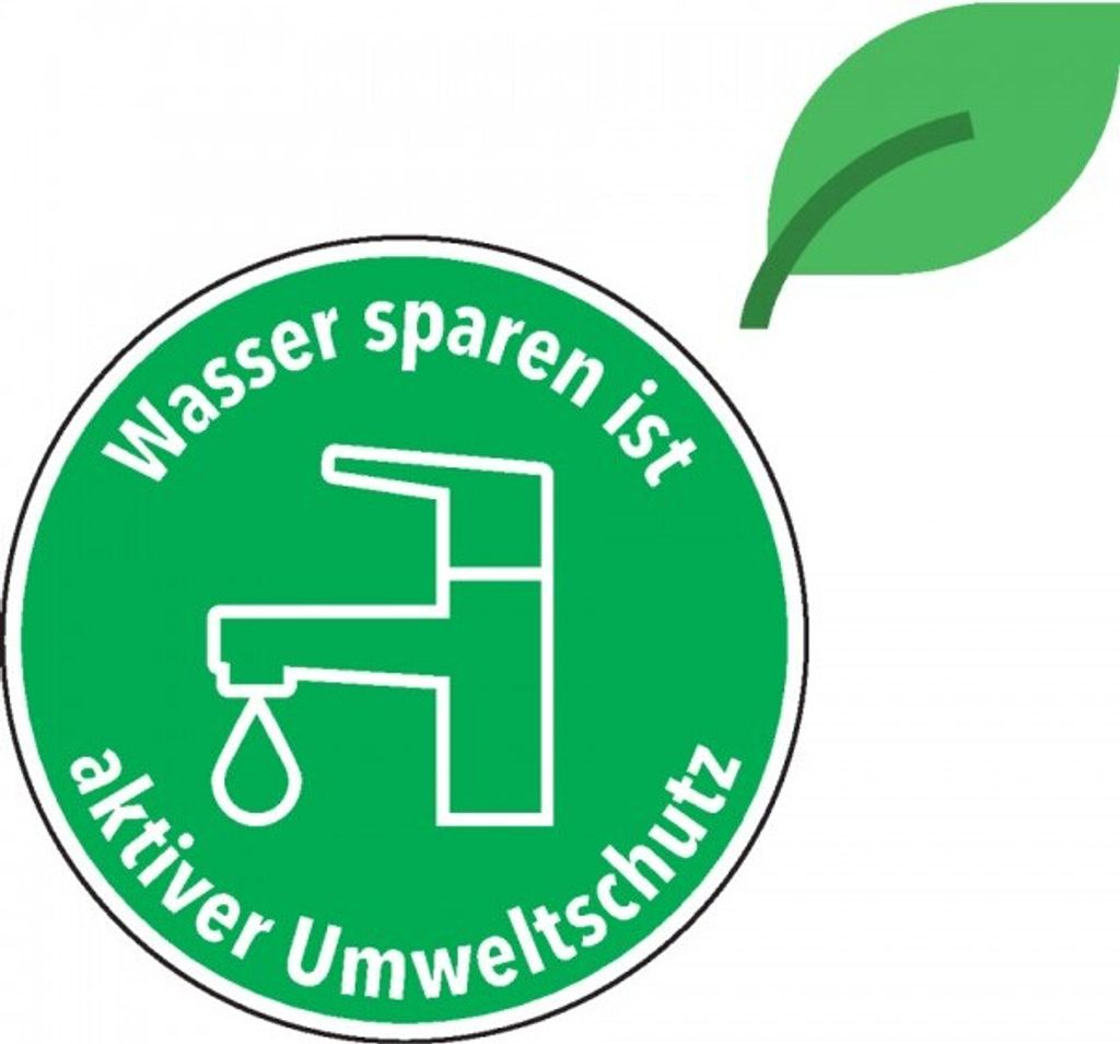 Dreifke Aufkleber | Hinweisschild Wasser sparen ist aktiver Umweltschutz, KR...