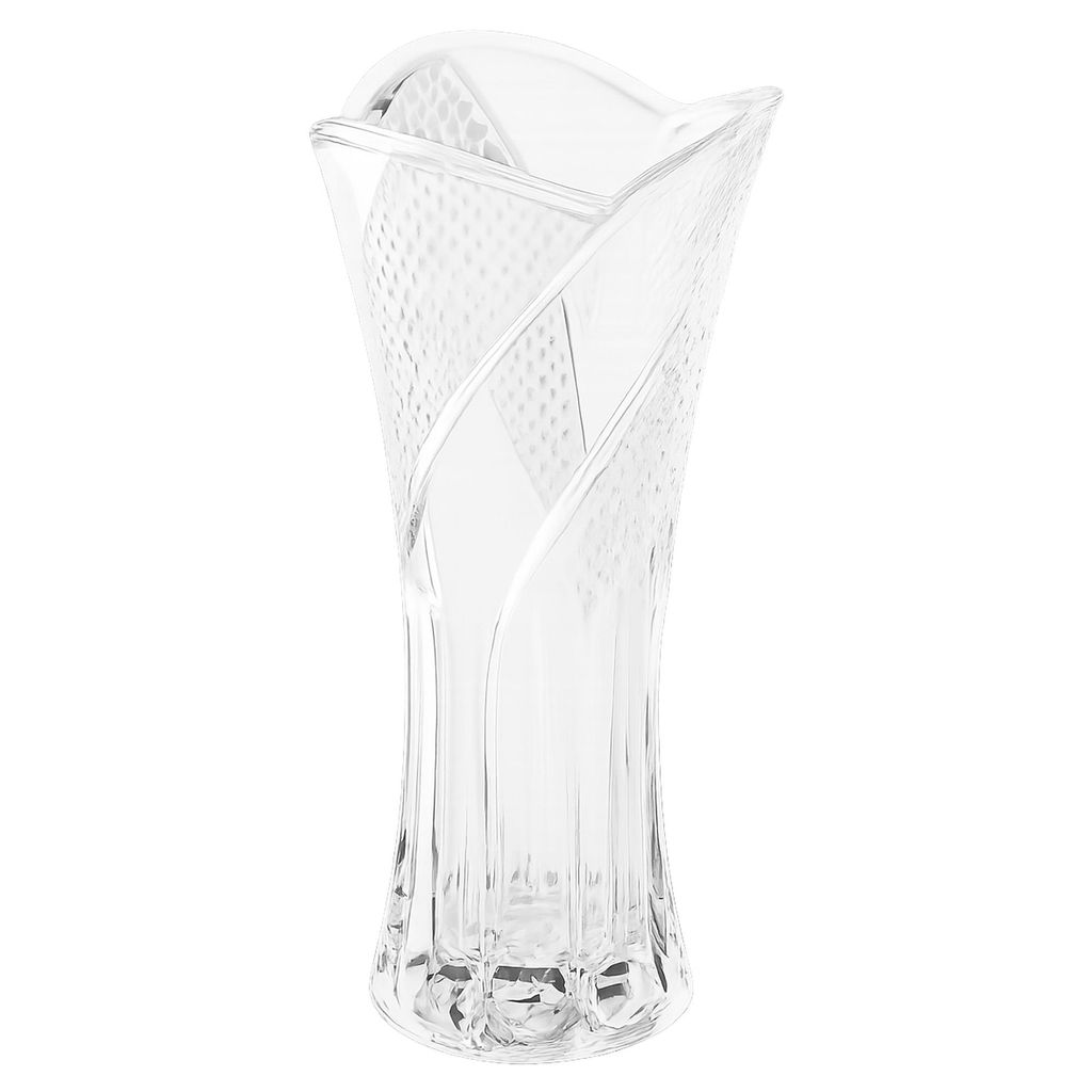 Glasvase 17,5 cm – Dekovase transparent aus Glas | Minimalistisch & elegant | Für frische & Trockenblumen