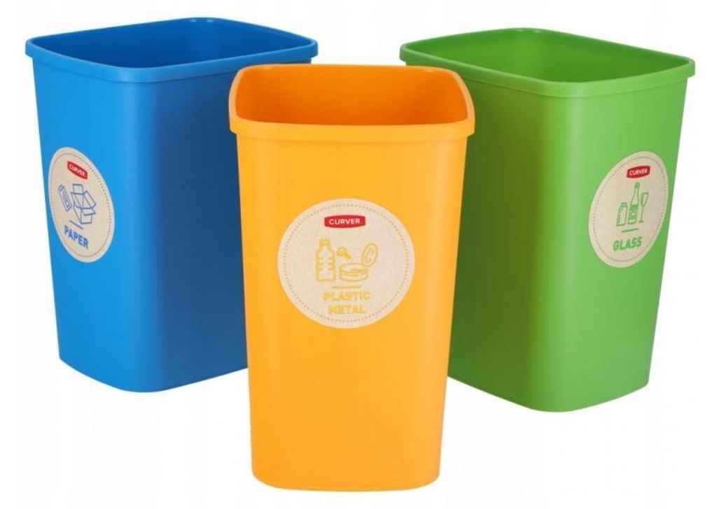 Curver 3X25L Eco Friendly basket set /Blue, Green, Yellow Image du produit 