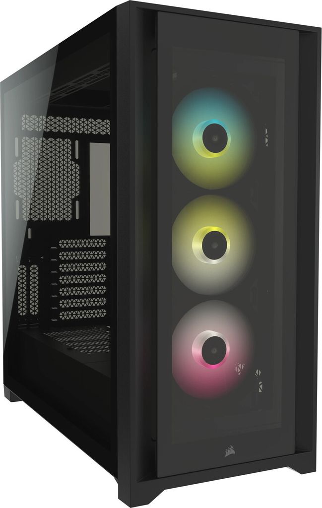 CORSAIR Geh Midi iCUE 5000X RGB (Tempered Glass) Black Produktbild 