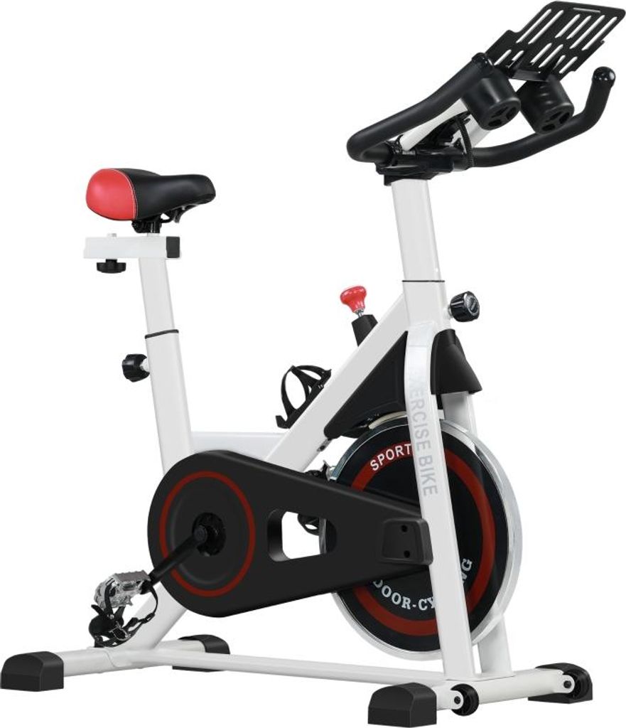 Ergometer, einstellbarer Widerstand, bis 120kg, Stahl, L103xB53xH100-114cm, Weiß/Schwarz, 103 cm, 114 cm, 53 cm, 26,5 kg