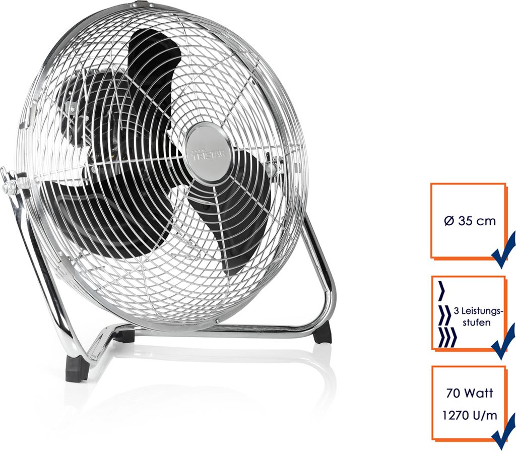 Tristar VE-5937 Bodenventilator, Haushalts-Lamellenlüfter, Produktbild 