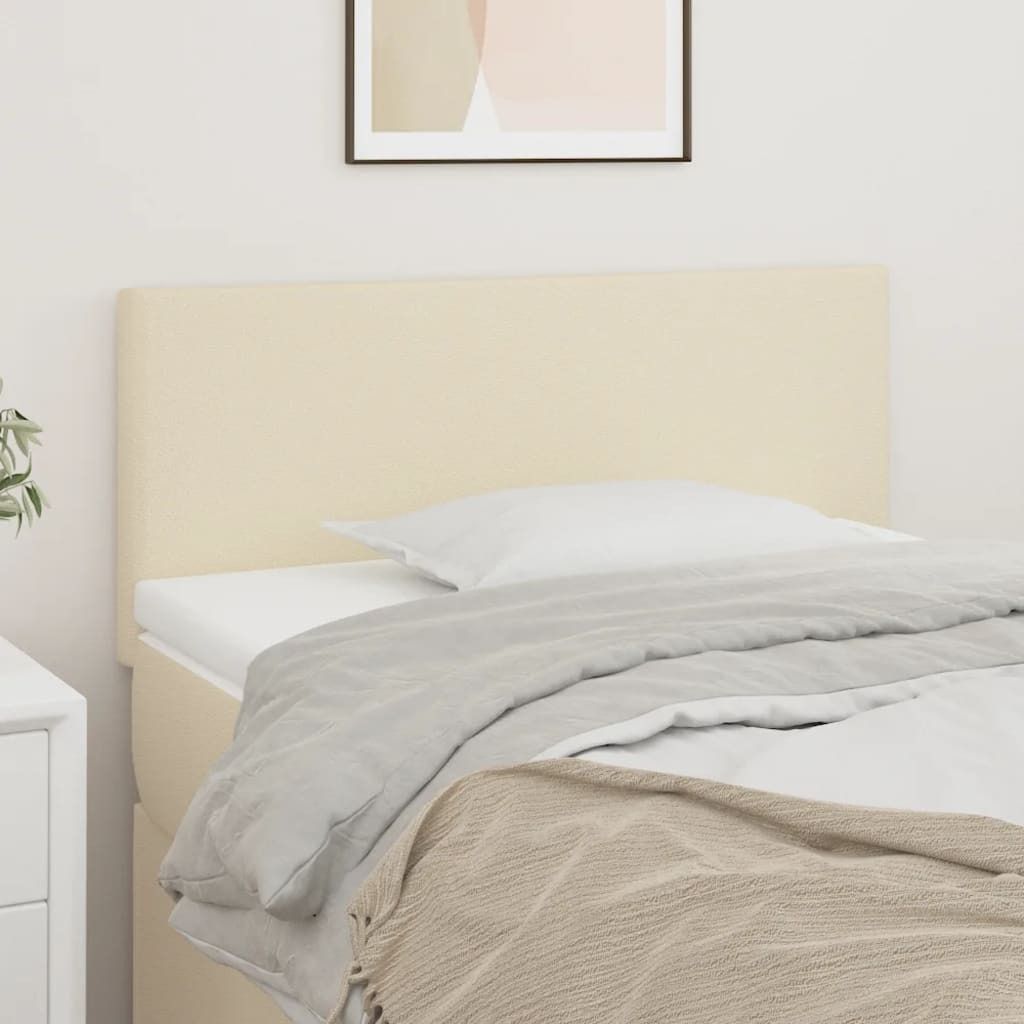 The Living Store Kopfteil Creme 100x5x78/88 cm Kunstleder