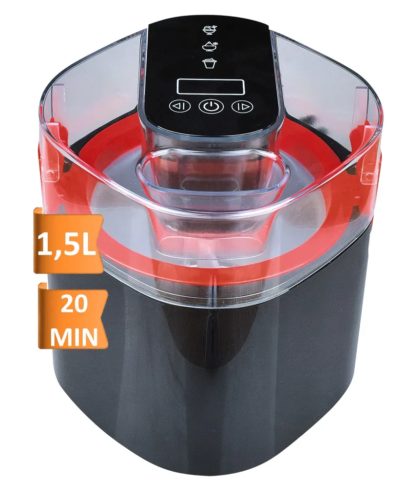Machine à glace Guzzanti GZ 154A en acier inox capacité 1.5 litre