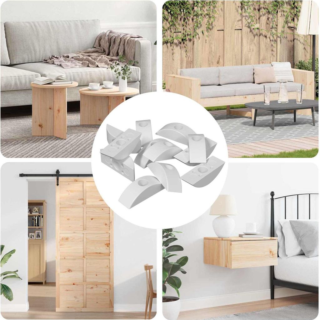 HOMMIE Halbmond Waschscheibe 12 pcs - modernes Design - Weiß M6 Polypropylen NEU708808 - Garten & Heimwerken