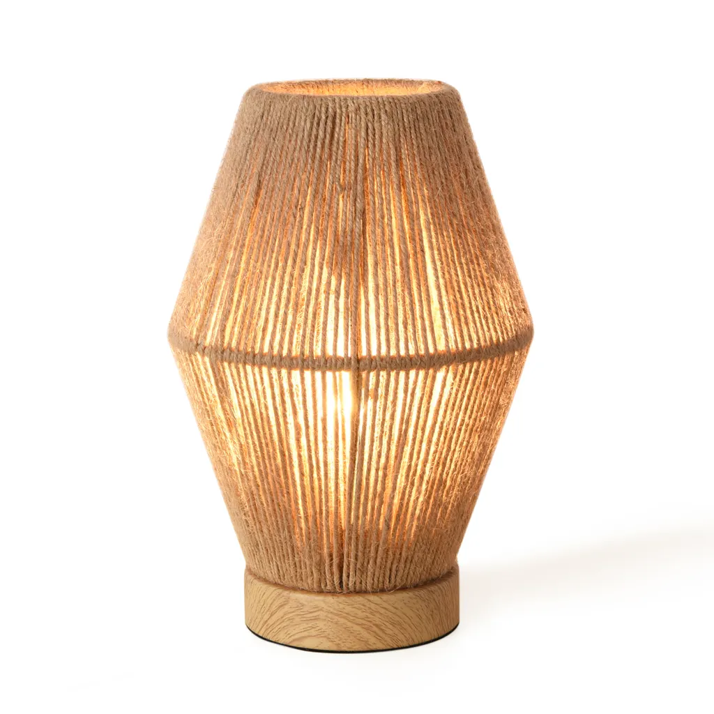Lampe à poser Arundel 1xE27 avec abat-jour en corde tressée naturelle