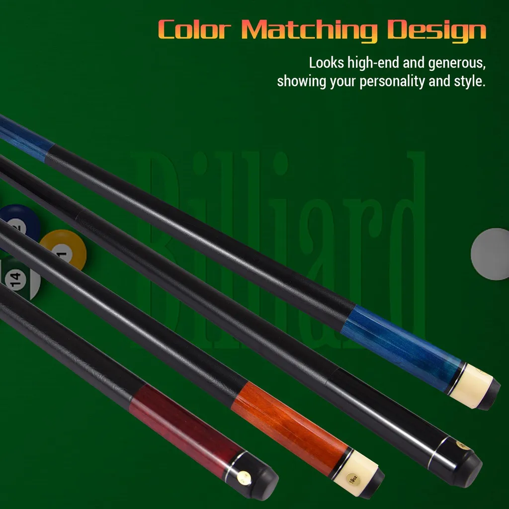 Queue de billard antidérapante en cuir PU avec tête 13mm bois d'érable