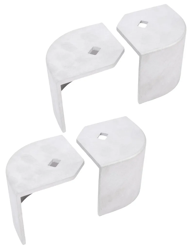 Protection d'Angle pour Ponton : Capuchons Aluminium Arrondis, 4pcs - 2