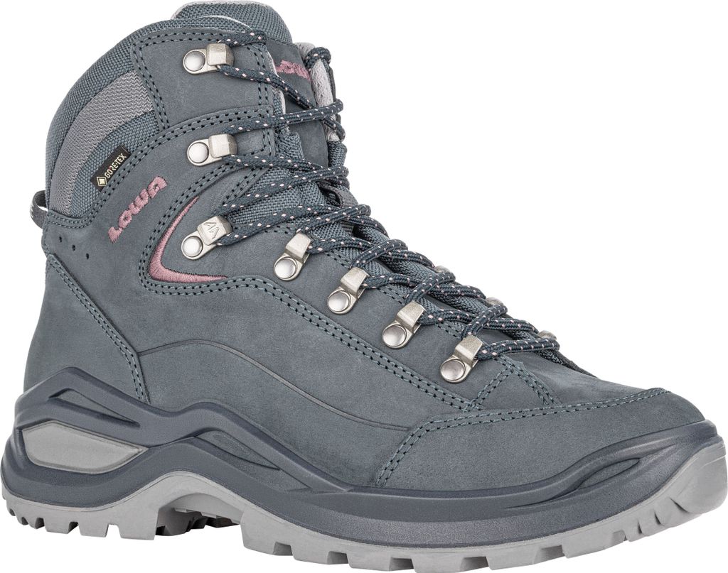 A single hiking boot is shown against a white background.