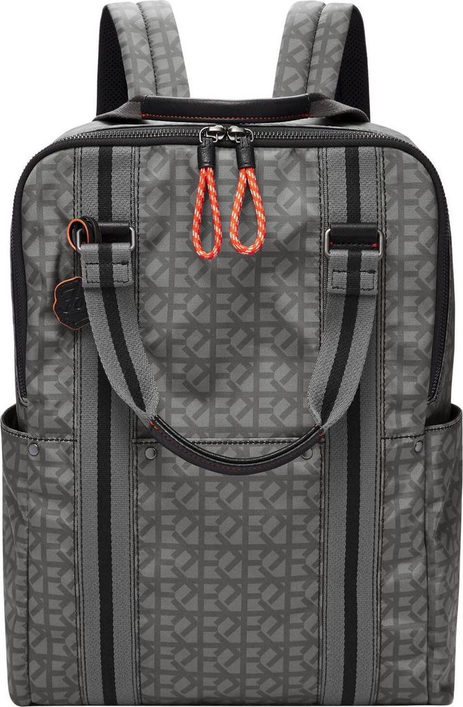 FOSSIL Laptoprucksack Rucksack mit Laptopfach Houston Backpack Grey grau