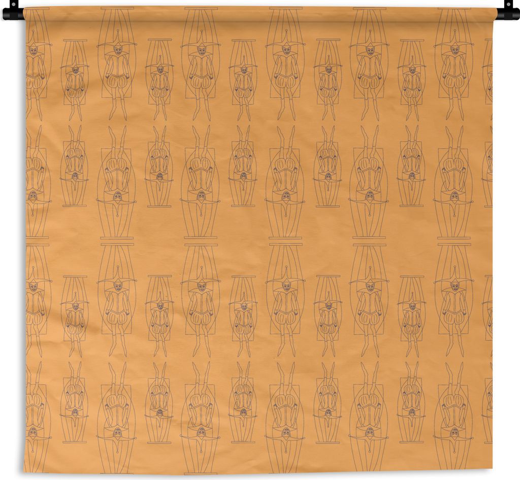 MuchoWow Wandteppich Wandbehang Karneval - Joker - Muster 150x150 cm Tapisserie Dekoration Wandtuch - Wohnaccessoires - Modernes