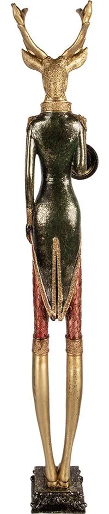 Clayre & Eef Figura Cervo Oro 87cm | Decorazione Statua per Interni - 4