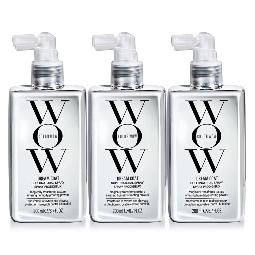 Anti Frizz Spray Glanzspray Wow Dream Coat Hair Hitzeschutz für Haare, 3x 200ml